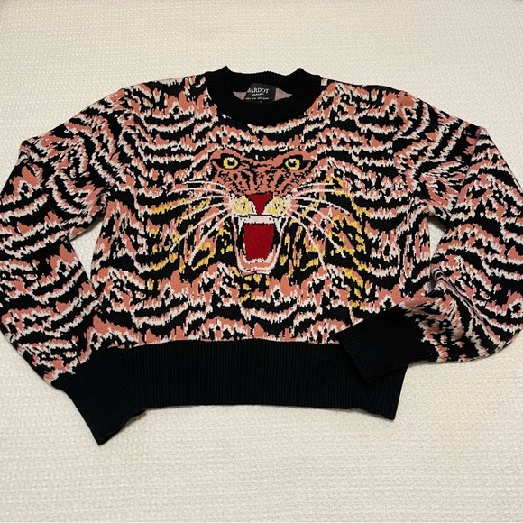 Bardot Jr. Roar Intarsia Contrast Trim Sweater Size 16 - Picture 6 of 10